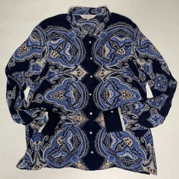 Part Two paisley print button down shirt - Picture 1 of 5